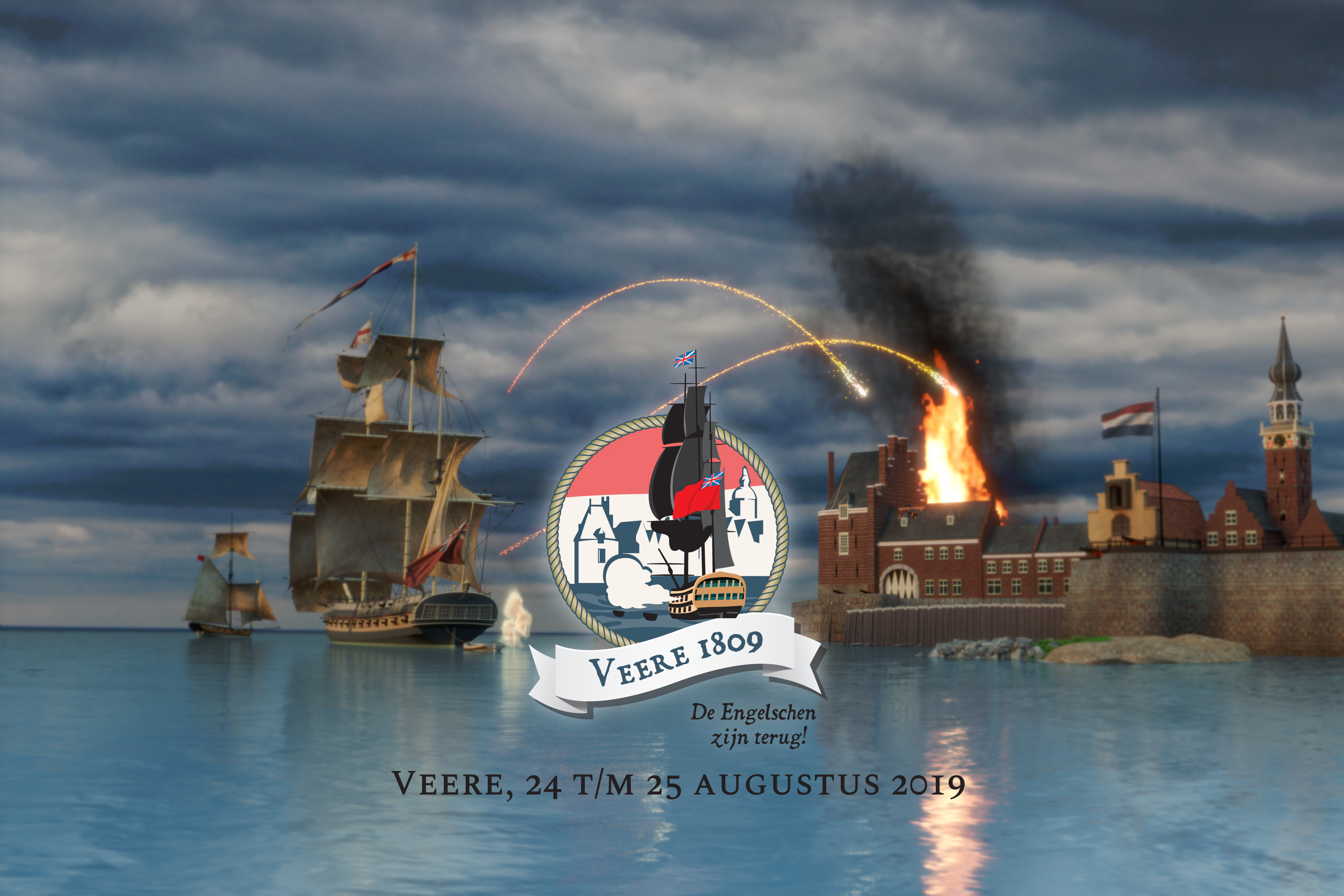 Veere1809 - Engelse Expeditie Walcheren Campaign - Koninklijke Marine - British Navy - Napoleon - Equipage De Delft - Veerse Meer - Campveerse Toren - Holland -